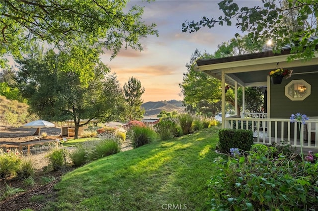 42333 Casa Verde, Temecula, CA 92592 - yard at dusk with a yard and covered porch