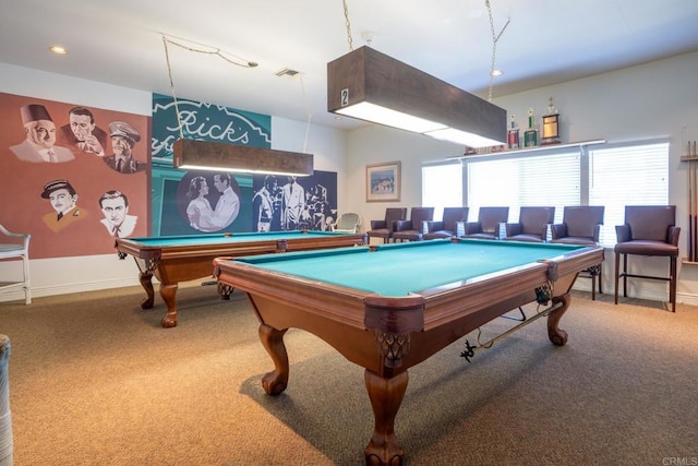 28328 Via Bandita, Menifee, CA 92585 - game room with carpet floors, billiards table, and recessed lighting