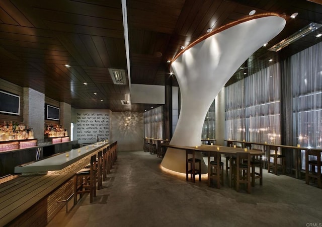 207 5th Ave Unit 838, San Diego, CA 92101 - indoor dry bar with carpet and wood ceiling