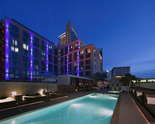 207 5th Ave Unit 838, San Diego, CA 92101 - pool at night with a community pool