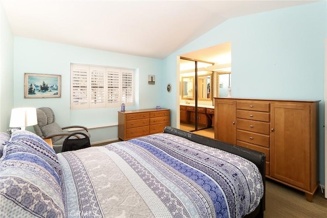 511 W Puente St Unit 4, Covina, CA 91722 - bedroom with lofted ceiling and carpet flooring