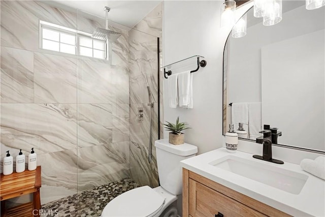 63608 Jadeite St, Joshua Tree, CA 92252 - full bathroom featuring vanity and a marble finish shower