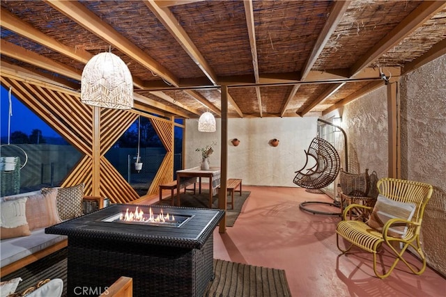 63608 Jadeite St, Joshua Tree, CA 92252 - interior space with an outdoor fire pit