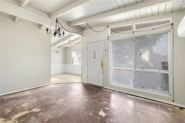 609 S Lassen St, Willows, CA 95988 - unfurnished room with a chandelier and a ceiling fan