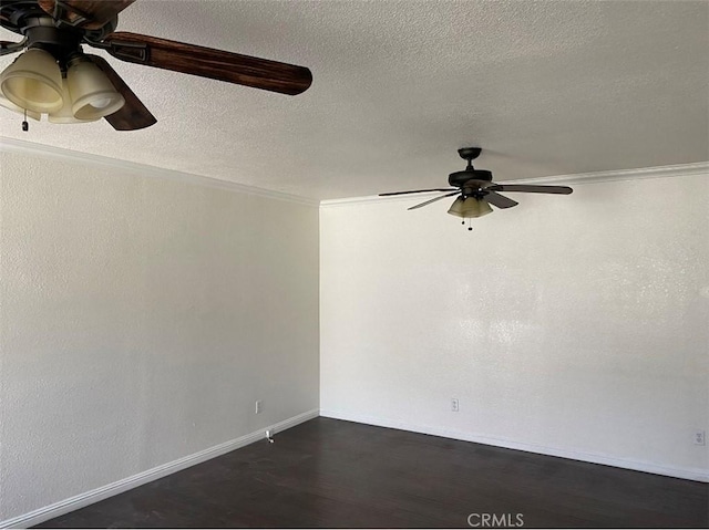 1303 W 109th Pl, Los Angeles, CA 90044 - empty room featuring ceiling fan, a textured ceiling, and dark wood finished floors
