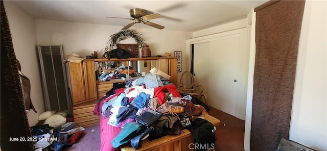45342 State Highway 74, Hemet, CA 92544 - carpeted bedroom featuring ceiling fan