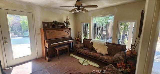 45342 State Highway 74, Hemet, CA 92544 - living area with a ceiling fan