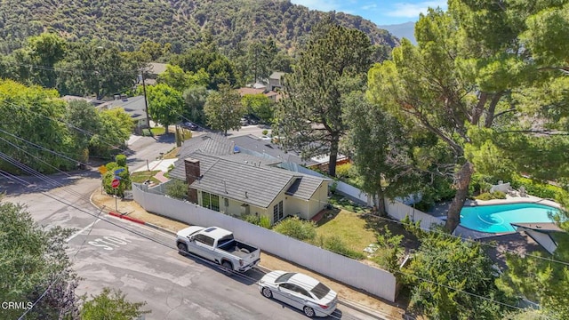 2302 Jayma Ln, La Crescenta, CA 91214 - view from above of property featuring a pool and a heavily wooded area