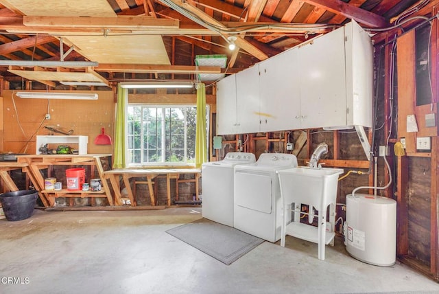 2302 Jayma Ln, La Crescenta, CA 91214 - below grade area featuring washing machine and dryer and a workshop area