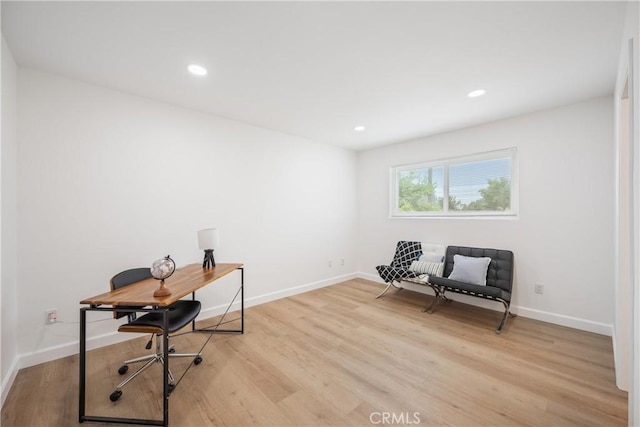 239 N Basilio Ave, San Dimas, CA 91773 - unfurnished office featuring light wood-type flooring and recessed lighting