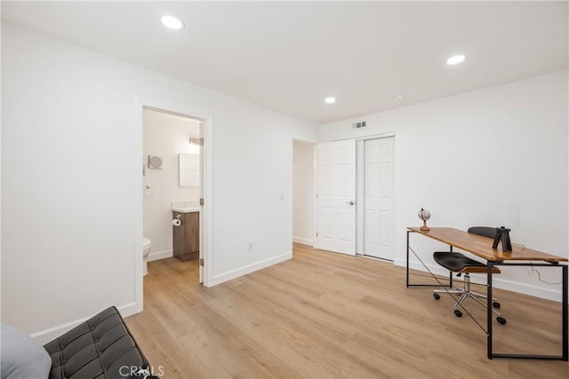 239 N Basilio Ave, San Dimas, CA 91773 - office featuring light wood-type flooring and recessed lighting