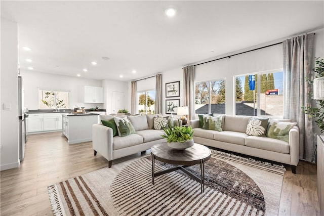 956 Pico Pl, Chico, CA 95928 - living area with recessed lighting and light wood-style flooring
