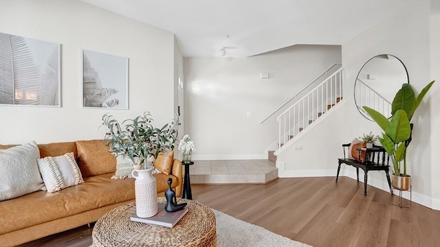 13133 Le Parc Unit 503, Chino Hills, CA 91709 - living room featuring wood finished floors and stairs