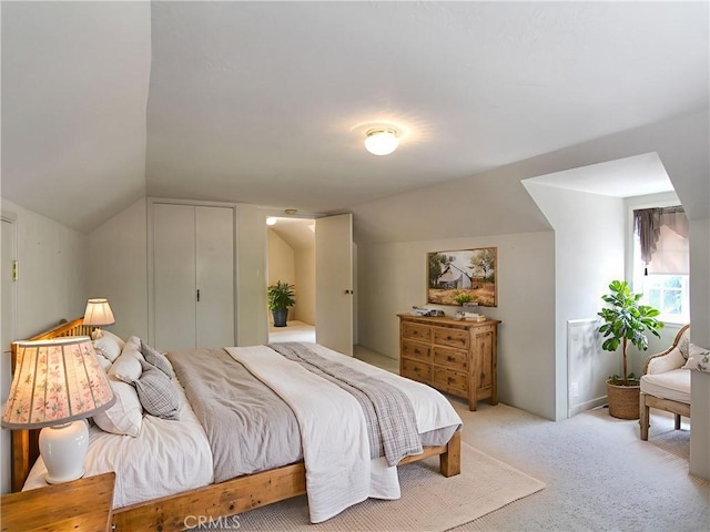 1023 Fremont St, Calimesa, CA 92320 - bedroom with vaulted ceiling and light colored carpet