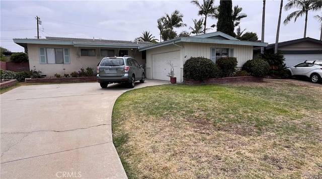 14020 Avion Dr, La Mirada, CA 90638 - ranch-style home with driveway, a garage, and a front yard