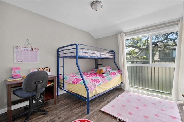 13948 Dawson St, Garden Grove, CA 92843 - bedroom with wood finished floors, lofted ceiling, and an office area