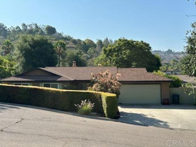 3625 Laketree Dr, Fallbrook, CA 92028 - view of front of house featuring an attached garage and driveway