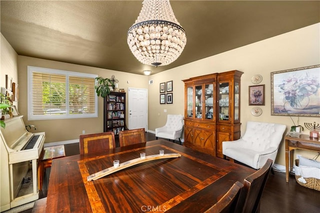 45749 21st St W, Lancaster, CA 93536 - dining room with a chandelier and wood finished floors