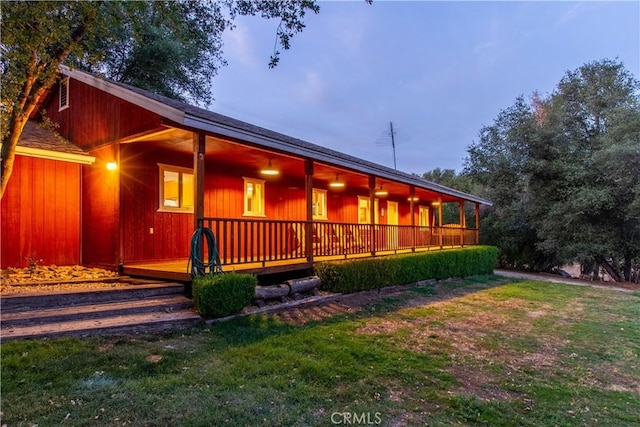 42179 High Point Ct, Ahwahnee, CA 93601 - back of property with a lawn and covered porch