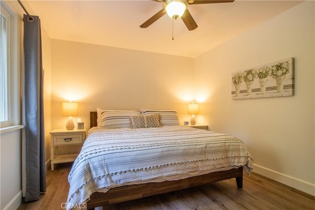 42179 High Point Ct, Ahwahnee, CA 93601 - bedroom featuring wood finished floors and ceiling fan