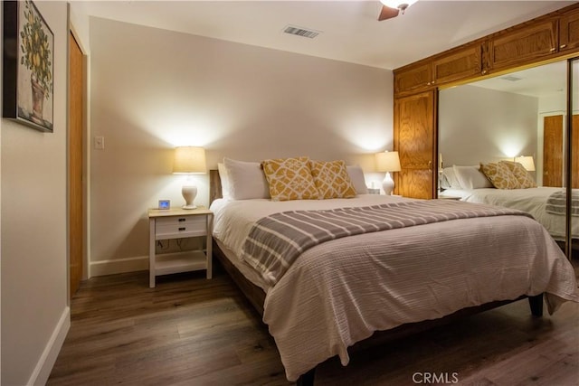 42179 High Point Ct, Ahwahnee, CA 93601 - bedroom featuring wood finished floors and a ceiling fan