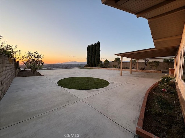 22407 Birds Eye Dr, Diamond Bar, CA 91765 - patio terrace at dusk featuring a patio area and a fenced backyard