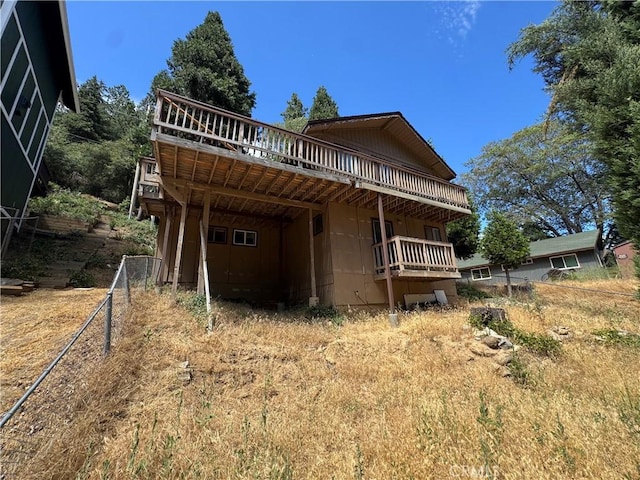 23789 Zuger, Crestline, CA 92325 - back of house with a deck
