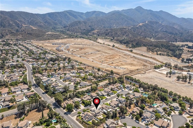 13106 Thicket Pl, Corona, CA 92883 - aerial overview of property's location with mountains and nearby suburban area