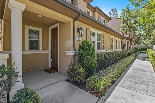 41 Keepsake, Irvine, CA 92618 - view of exterior entry with stucco siding