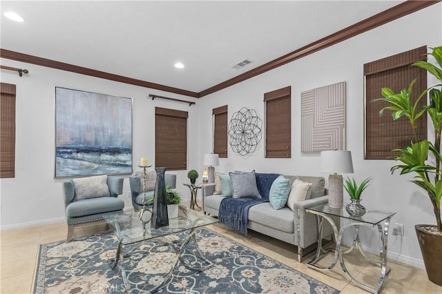 41 Keepsake, Irvine, CA 92618 - living area with ornamental molding, recessed lighting, and tile patterned floors