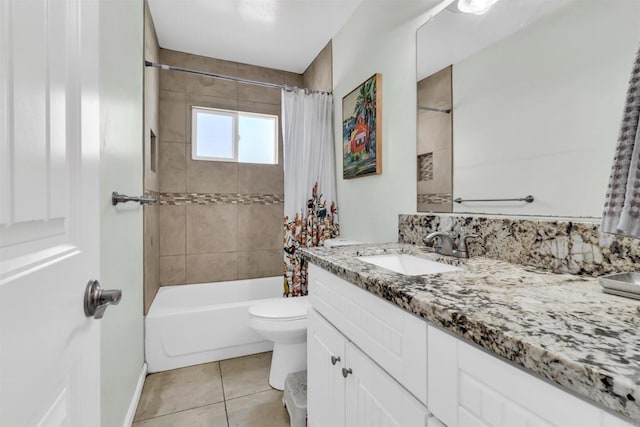 552 Emory St, Imperial Beach, CA 91932 - full bath with vanity, tile patterned floors, and shower / tub combo with curtain