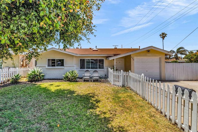 552 Emory St, Imperial Beach, CA 91932 - single story home with driveway, an attached garage, stucco siding, and brick siding