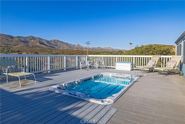 36227 Montezuma Valley Rd, Ranchita, CA 92066 - view of swimming pool with a deck with mountain view