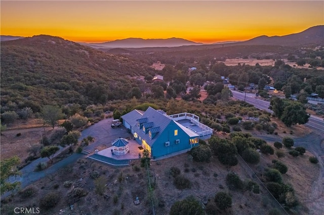 36227 Montezuma Valley Rd, Ranchita, CA 92066 - view from above of property with a mountain backdrop