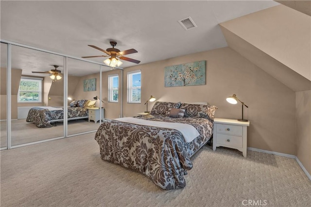 36227 Montezuma Valley Rd, Ranchita, CA 92066 - bedroom with carpet, multiple windows, and a ceiling fan