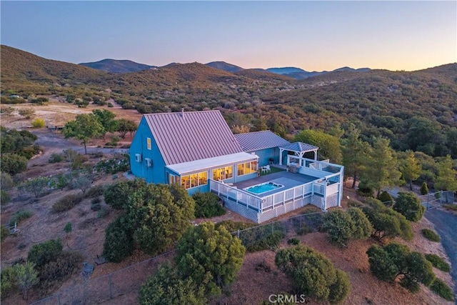 36227 Montezuma Valley Rd, Ranchita, CA 92066 - aerial view of property and surrounding area featuring a mountainous background