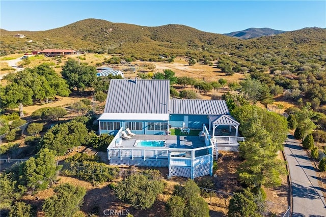 36227 Montezuma Valley Rd, Ranchita, CA 92066 - view from above of property with a mountainous background