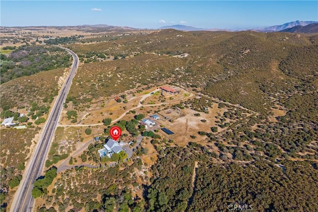 36227 Montezuma Valley Rd, Ranchita, CA 92066 - aerial view of property and surrounding area featuring a mountainous background