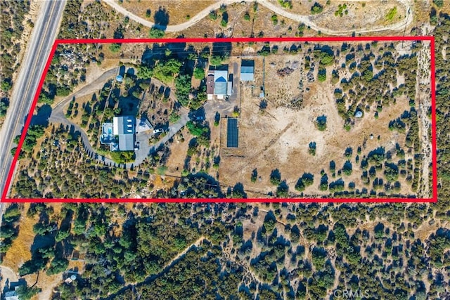 36227 Montezuma Valley Rd, Ranchita, CA 92066 - map / location featuring property parcel outlined