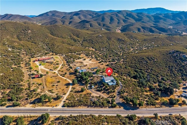 36227 Montezuma Valley Rd, Ranchita, CA 92066 - aerial view of property's location with a mountainous background