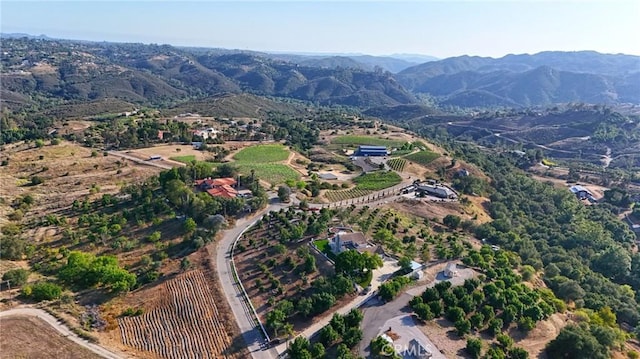 40620 Via Ranchitos, Fallbrook, CA 92028 - aerial view of property and surrounding area with a mountainous background