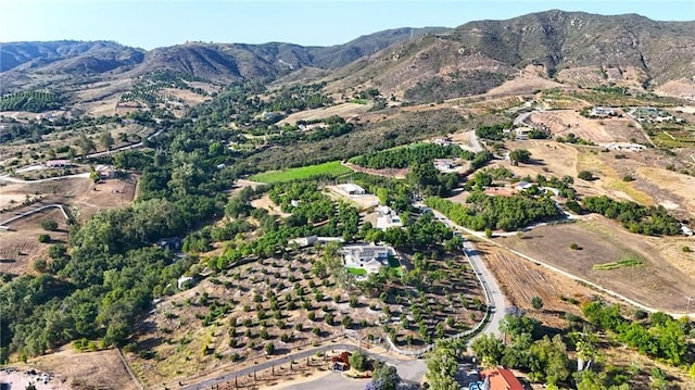 40620 Via Ranchitos, Fallbrook, CA 92028 - aerial overview of property's location with a mountainous background