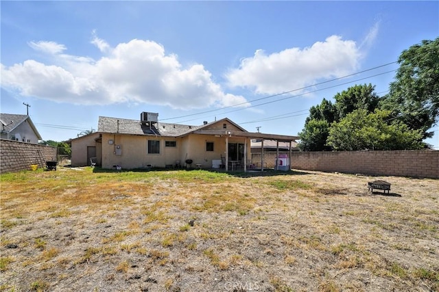9562 Locust Ave, Fontana, CA 92335 - rear view of property with a fenced backyard and stucco siding