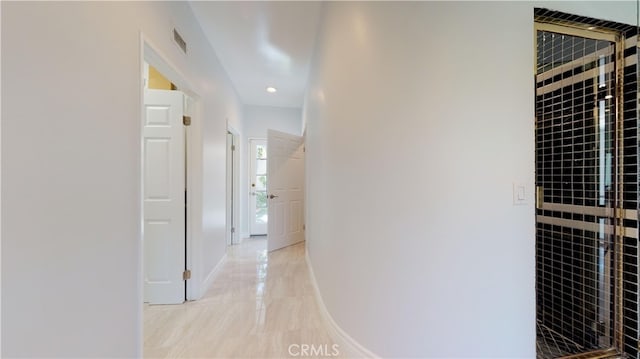 22500 N Summit Ridge Cir, Chatsworth, CA 91311 - hall featuring baseboards and recessed lighting