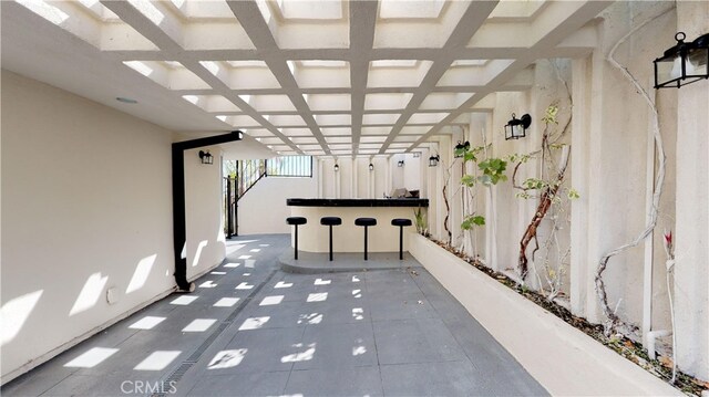 22500 N Summit Ridge Cir, Chatsworth, CA 91311 - rec room featuring coffered ceiling