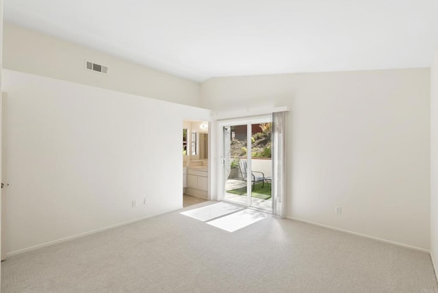 2009 Pointer Gln, Escondido, CA 92029 - spare room featuring carpet flooring and vaulted ceiling
