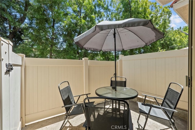 10155 De Soto Ave Unit 104, Chatsworth, CA 91311 - view of patio / terrace featuring outdoor dining space
