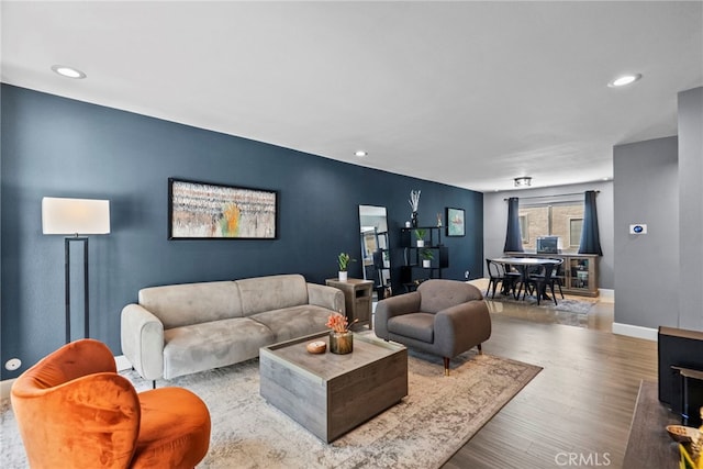 10155 De Soto Ave Unit 104, Chatsworth, CA 91311 - living area with wood finished floors and recessed lighting