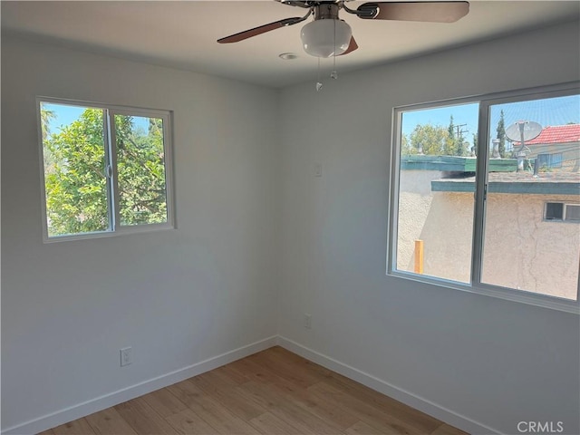 315 S Walnut Ave, Placentia, CA 92870 - unfurnished room with plenty of natural light, a ceiling fan, and wood finished floors