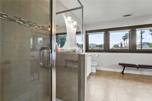 3354 Orange St, Riverside, CA 92501 - full bathroom featuring healthy amount of natural light, a shower stall, and tile patterned floors